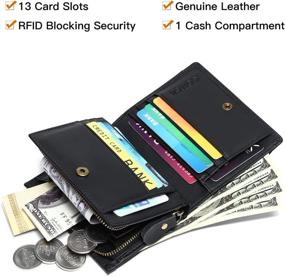 img 1 attached to 👛 GOIACII Genuine Leather Wallet: Advanced RFID Blocking for Men's Accessories