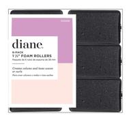 🧼 diane black 1.5" foam rollers – convenient 6-pack logo