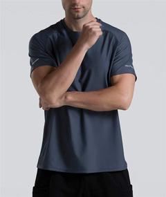 img 3 attached to 🏃 Stay Cool and Comfortable: Men's Ice Silk Running Shirts – Quick Dry, UPF 50+, Short Sleeve, Gym T-Shirts for Outdoor Workouts