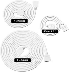 img 3 attached to RGB LED Strip Extension Cable Kit - 6 Pieces of Solderless 4 Pin RGB Connector Cord Wire with 12 Pin Connectors for 5050 3528 RGB LED Strip Light (White, 1.6 FT, 3.3 FT, 6.6 FT)