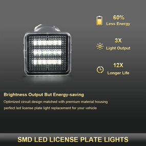 img 3 attached to 🚦 High-Quality LED License Plate Light Assembly Lamp for Tundra 2014-2021 & Tacoma 2016-2021 Trucks - 6500K White