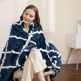 img 3 attached to 🔥 MIZZEO Electric Heated Blanket - Queen Size 84x90" - Fast Heating, 100% Polyester Velvet, 10 Heating Levels, 1-12 Hours Auto-Off, ETL Certified, Machine Washable (Navy)