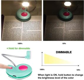 img 2 attached to 📘 LUXSWAY Rechargeable Book Light for Reading, Adjustable Brightness, Portable Clip-on Reading Lamp for Books, Eye-friendly Book Light for Kids, Flexible Neck Bookmark Light for Bookworms - Blue