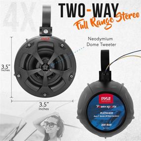 img 3 attached to 🔊 Pyle PLUTV44CH: Ultimate Waterproof Off-Road Speaker System for ATV, UTV, Jeep, Boat - 4Inch 1500W, 4-Channel Marine Grade. Perfect for Wakeboard Tower Audio!