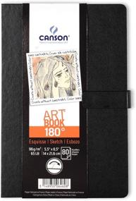 img 4 attached to Блок для живописи Canson 180 градусов, жесткая обложка, размер 5.5 х 8.5 дюйма, 80 страниц