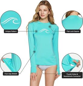 img 1 attached to 👙 ATHLIO Womens Sleeve Surfing Swimsuit Women's Clothing and Swimwear