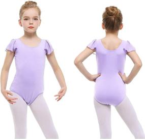 img 1 attached to 🩰 Stelle Girl's Cotton Ruffle Short Sleeve Leotard: Perfect for Dance, Gymnastics, and Ballet (Toddler/Little Girl/Big Girl)