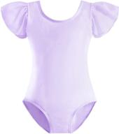 🩰 stelle girl's cotton ruffle short sleeve leotard: perfect for dance, gymnastics, and ballet (toddler/little girl/big girl) logo