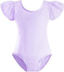 img 4 attached to 🩰 Stelle Girl's Cotton Ruffle Short Sleeve Leotard: Perfect for Dance, Gymnastics, and Ballet (Toddler/Little Girl/Big Girl)