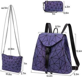 img 2 attached to Geometric Purses Handbags Holographic Reflective Women's Handbags & Wallets and Crossbody Bags