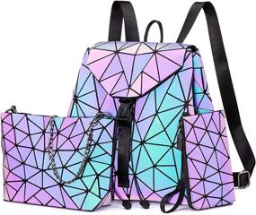 img 4 attached to Geometric Purses Handbags Holographic Reflective Women's Handbags & Wallets and Crossbody Bags