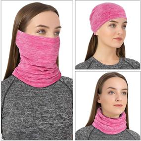 img 2 attached to 🧣 CUIMEI Women's Fleece Neck Warmer Gaiter: Effective Accessory for Scarves & Wraps