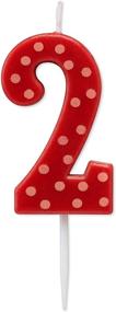 img 3 attached to 🎂 Papyrus No. 2 Red Polka Dots Birthday Candle (1-Count)