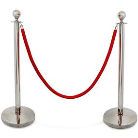 img 1 attached to Juvale 2-Pack Velvet Stanchions in Silver