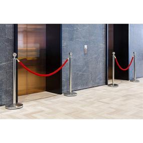 img 2 attached to Juvale 2-Pack Velvet Stanchions in Silver