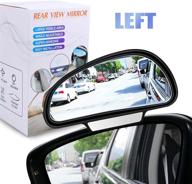 yngia blind spot mirrors: adjustable wide angle car auxiliary mirror, fits car mirror frame thickness <5mm, 1 piece (black-left) logo