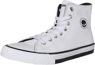 👟 harley davidson footwear baxter white men's fashion sneakers logo