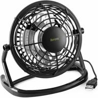 💨 ikross black usb mini desktop office fan - 360 rotation - ideal for pc computer laptop chromebook ultrabook логотип