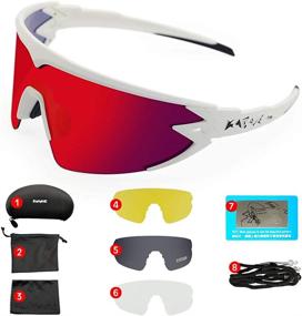 img 3 attached to KAPVOE Polarized Sunglasses Anti Fog Interchangeable