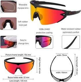 img 1 attached to KAPVOE Polarized Sunglasses Anti Fog Interchangeable