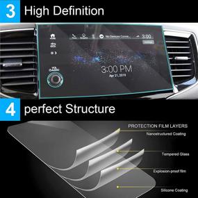 img 1 attached to 📺 TTCR-II Navigation Display Screen Protector - Honda Pilot 2019-2021, 8-Inch Console Touchscreen Protector, Tempered Glass Film with Precise Cut - Enhanced SEO