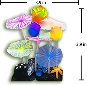 img 2 attached to 🐠 Aquarium Decorations: Glowing Silicone Coral Plant Accessories - 2 Pack for Vibrant Fish Tanks!