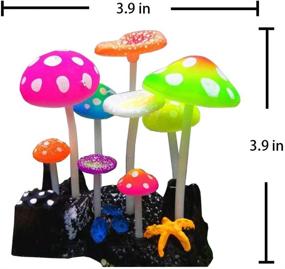 img 1 attached to 🐠 Aquarium Decorations: Glowing Silicone Coral Plant Accessories - 2 Pack for Vibrant Fish Tanks!