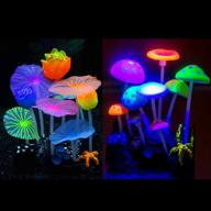 🐠 aquarium decorations: glowing silicone coral plant accessories - 2 pack for vibrant fish tanks! logo