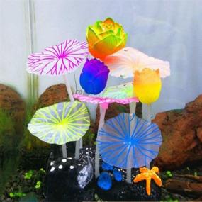 img 3 attached to 🐠 Aquarium Decorations: Glowing Silicone Coral Plant Accessories - 2 Pack for Vibrant Fish Tanks!