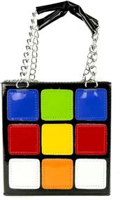 img 2 attached to 👜 AQING Colorful Magic Cube Handbag: Fashionable Tote Purses for Women and Girls