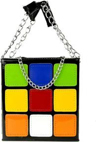 img 3 attached to 👜 AQING Colorful Magic Cube Handbag: Fashionable Tote Purses for Women and Girls