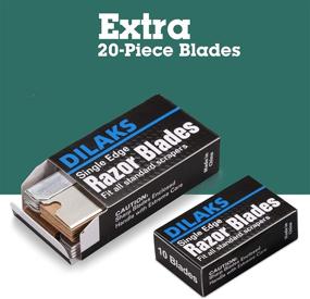 img 1 attached to 🔪 DILAKS 2-Pack Razor Scraper: Heavy Duty Metal Blade Scraper with Extra 20-Piece Blades for Efficient Cleaning