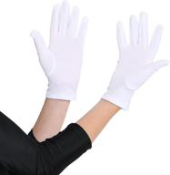 danzcue child white glove with convenient snap back - a perfect pair for young performers! logo