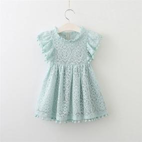 img 1 attached to Enchanting Hollow Sleeve Princess Frilled Girls' Dress: Perfect Clothing for Dresses