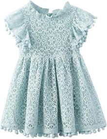 img 4 attached to Enchanting Hollow Sleeve Princess Frilled Girls' Dress: Perfect Clothing for Dresses