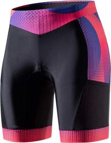 img 4 attached to 🏊 MY KILOMETRE Women's Triathlon Shorts with 8” Inseam, Side Pockets, and Adjustable Drawstring