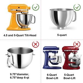 img 2 attached to High-Quality Replacement Tilt-Head Stand Mixer Attachments for 4.5-5 Quart Mixers - Flex Edge Beater Paddle Included