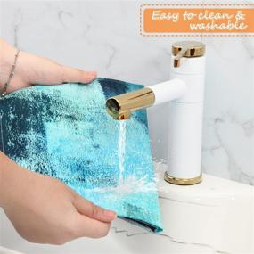 img 1 attached to 🌊 GALMAXS7 Turquoise Abstract Reusable Washable Eco-friendly Product