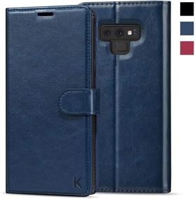 img 4 attached to 📱 KILINO Galaxy Note 9 Wallet Case - S-Pen Compatible, RFID Blocking, Blue