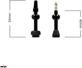 img 1 attached to 🚲 MBP Alloy Tubeless 40mm Bicycle Presta Valve Stems: Fits Most Rims, 2 Types of Grommets Included!