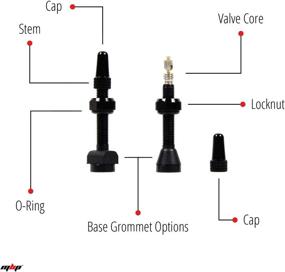 img 2 attached to 🚲 MBP Alloy Tubeless 40mm Bicycle Presta Valve Stems: Fits Most Rims, 2 Types of Grommets Included!