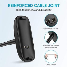 img 2 attached to ⚡️ [2-пак] Кабель зарядки для Fitbit Inspire 2 (Не для Inspire HR & Luxe) - Запасной кабель для зарядки аксессуара для Fitbit Inspire 2 фитнес-трекера (3,3 фт/1,0 фт)