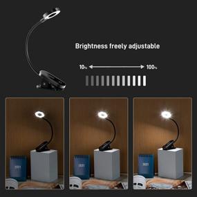 img 3 attached to 📚 Rechargeable Book Light for Bedtime Reading: Nioe LED Reading Light with Stepless Brightness & 3 Color Temperature - Perfect Clip-On Lamp for Bookworms, Kids, Students