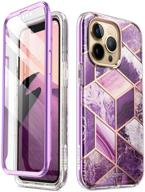 💎 i-blason cosmo series case for iphone 13 pro 6.1 inch (2021 release) - stylish & slim full-body protective case with built-in screen protector, amethyst logo