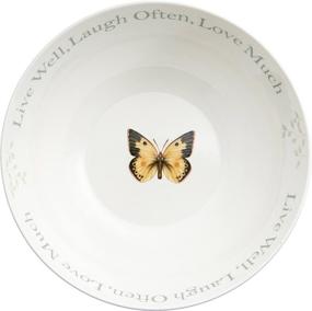 img 1 attached to 🦋 White Lenox Butterfly Meadow Serving Bowl: Live Well, Laugh Often, Love Much