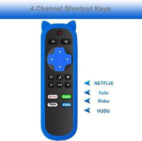 img 2 attached to 📺 Universal Yaotieci HU-RCRIS-21G Remote Control for Hisense Roku TV, Compatible with Netflix, Hulu, Roku, VUDU Button - Enhanced with Luminous Protective Case