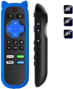 img 1 attached to 📺 Universal Yaotieci HU-RCRIS-21G Remote Control for Hisense Roku TV, Compatible with Netflix, Hulu, Roku, VUDU Button - Enhanced with Luminous Protective Case