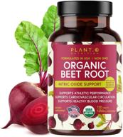 🌱 usda plant.o premium organic beet root tablets [1350mg beets powder] with black pepper: enhancing absorption for heart health, blood pressure & athletic performance logo