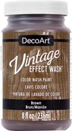 decoart vintage effect wash brown logo