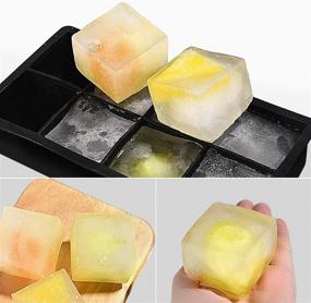 img 3 attached to Ice Cube Trays Large Size Silicone Square Molds - Make 8 Giant Ice Cubes for Whiskey and Cocktails, Keep Drinks Chilled - Reusable, BPA Free, 2 Pack